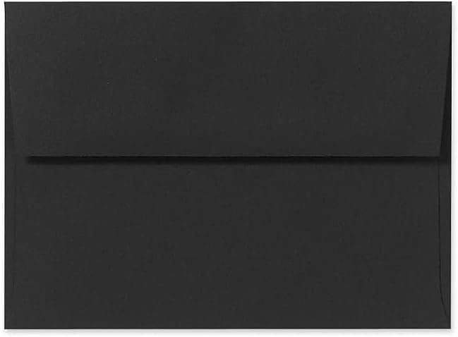 LUXPaper A8 Invitation Envelopes | Peel & Press | 5 1/2" x 8 1/8" | Midnight Black | 80lb. Text | 50 Qty