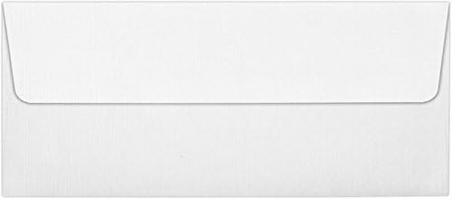 LUXPaper #10 Business Envelopes | Peel & Press | 4 1/8" x 9 1/2" | White Linen | 80lb. Text | 50 Qty