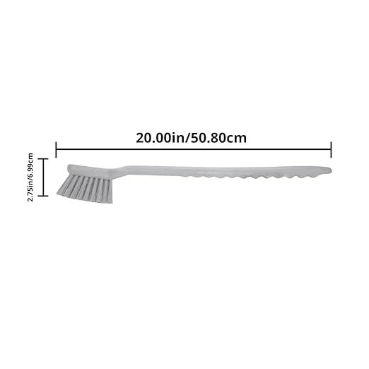 SPARTA 40501EC26 Plastic Large Scrub Brush, Kitchen Brush, Utility Brush With Long Handle For Cleaning, 20 Inches, Pink