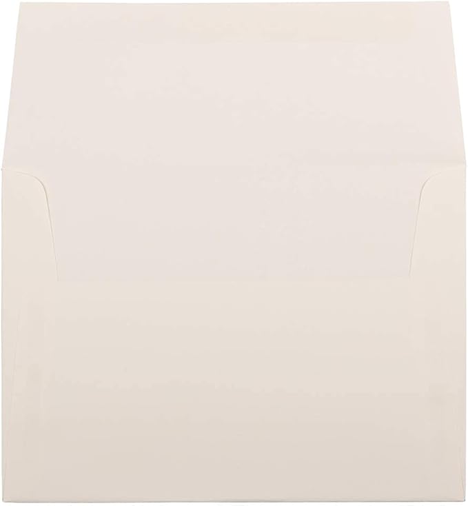 JAM PAPER A7 Strathmore Invitation Envelopes - 5 1/4 x 7 1/4 - Ivory Wove - 50/Pack