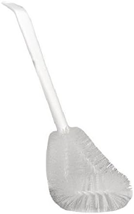 Fuller Brush Bent Tip Toilet Bowl Brush – Curved Head Reaches Under Rim – Heavy-Duty Bristles Remove Stains Without Scratching – 19.5” Long Handle