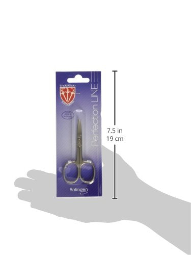 3 Swords Germany - brand quality STAINLESS STEEL INOX CURVED NAIL SCISSORS (1 PIECE) with case for manicure pedicure - nail care by 3 Swords - Made in Germany