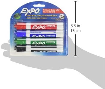 EXPO Original Dry Erase Markers, Chisel Tip, Assorted Colors, 4 Pack