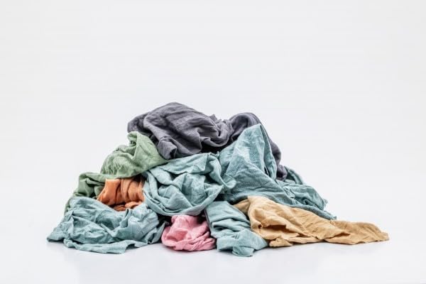 TriceEssentials Recycled White & Multicolored T-Shirt Cloth Rags–All-Purpose Cleaning Rags for Paint Spills,Staining,Polishing,Dusting–Soft,Reusable Wiping Cloths (Multi-Color, 50 lb)