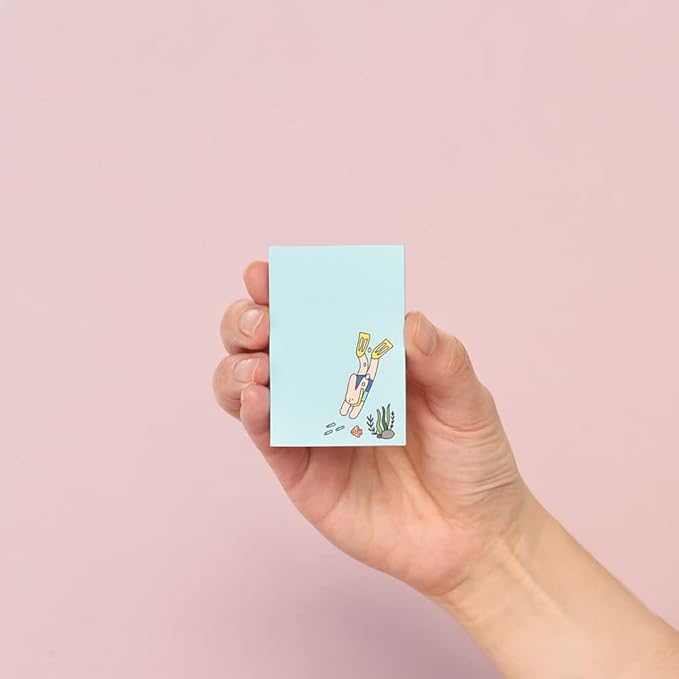 Monolike Happy and Lucky Sticky-it - 6p Set Self-Adhesive Memo Pad 50 Sheets