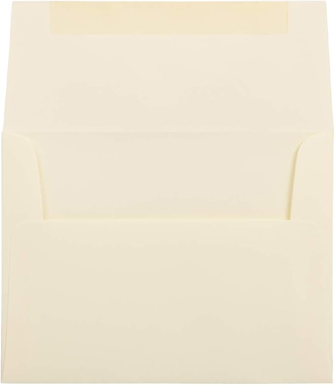 JAM PAPER A2 Strathmore Invitation Envelopes - 4 3/8 x 5 3/4 - Ivory Wove - 50/Pack