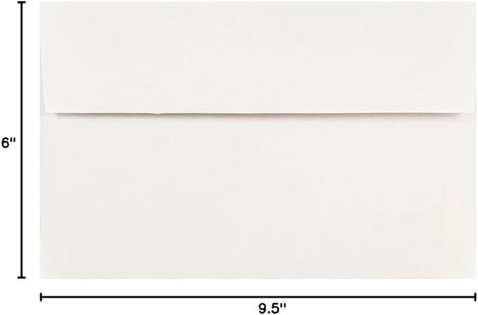 JAM PAPER A10 Invitation Envelopes - 6 x 9 1/2 - White - 50/Pack