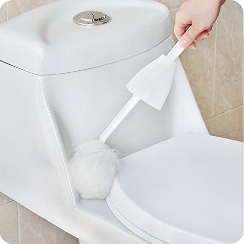 Toilet Brushes,Toilet Bowl Mop Toilet Bowl Brush White Soft Swab Toilet Mop for Bathroom Toilet Brush Long Handle Toilet Bowl Brush Mop Toilet Scrubber Bathroom Accessorie