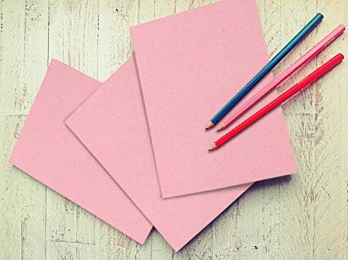 100 Assorted Colored Sheet Card Stock - Vellum Bristol Cover, Copy, Printer Paper, 67lb, 147gsm, 8.5" x 11", 20 Pieces of 5 Colors (Pink, Blue, Green, Cream, Gray)