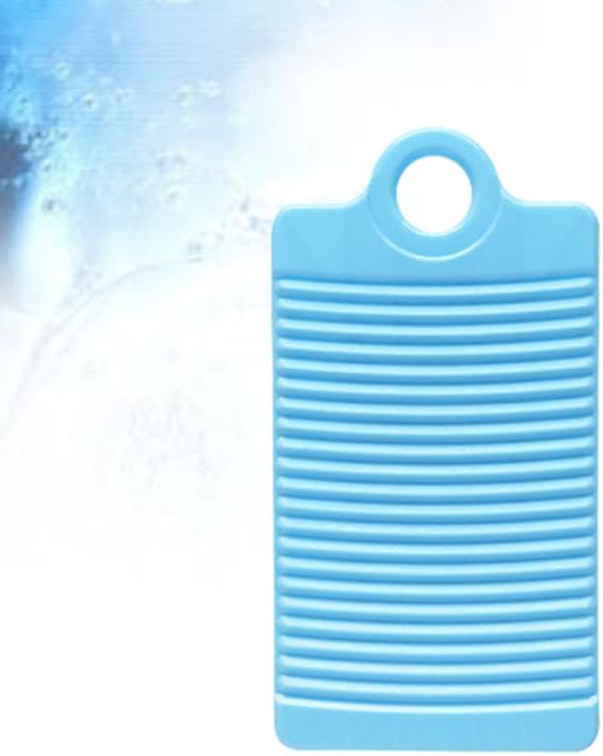 Veemoon Mini Laundry Washing Board Portable Plastic Hand Washing Board Household Washboard Clothes Wash Scrubbing Tool for Travel and Home Manual Clothing Clean (12.4x6.6 Inch, Blue)