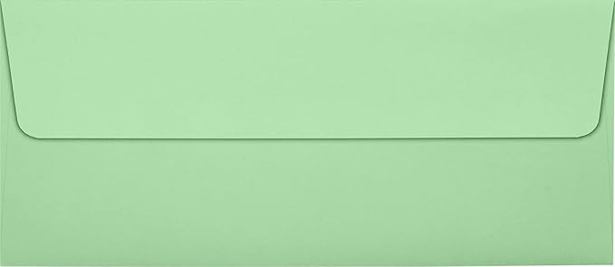 LUXPaper #10 Business Envelopes | 4 1/8" x 9 1/2" | Pastel Green | 60lb. Text | 500 Qty