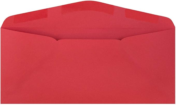 JAM PAPER #9 Business Colored Envelopes - 3 7/8 x 8 7/8 - Red Recycled - Bulk 250/Box