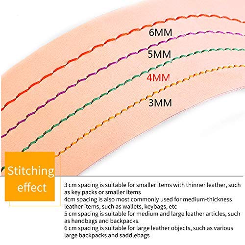 4pcs Alloy Stainless Steel Leather Craft Diamond Chisel Hole Punch Set for DIY Leather Crafting Precision 4mm & 1/2/4/6 Prong