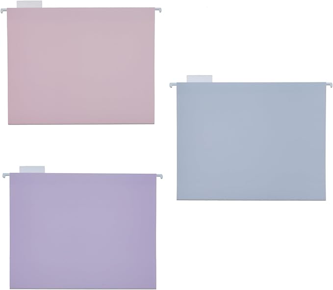 12 Pack Hanging File Folders Filing Cabinet Organizer Letter Size 1/5 Cut Adjustable Tabs Decorative for Home Office School Classroom,Marble……