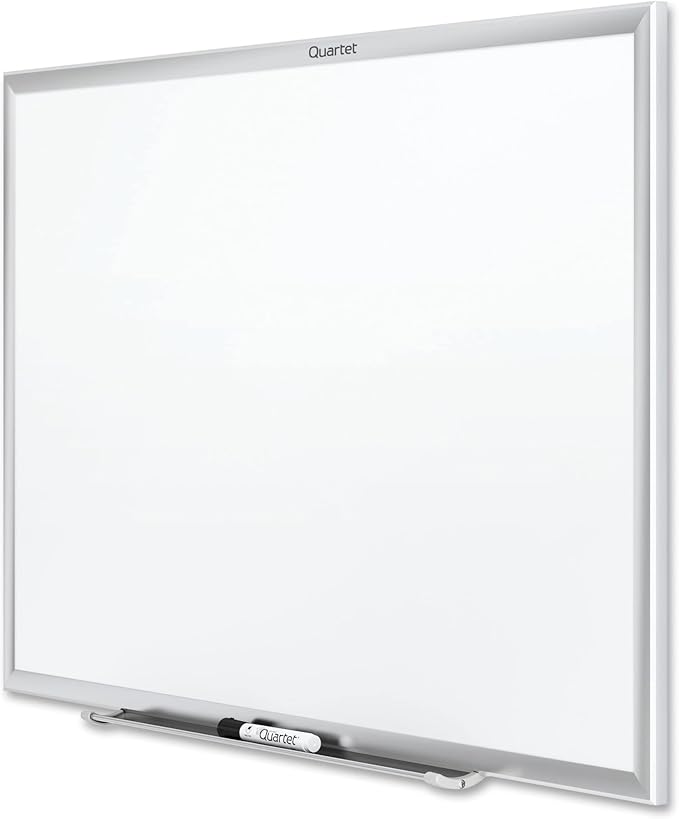 Quartet Whiteboard, Non-Magnetic Dry Erase White Board, 8' x 4', Total Erase, Silver Aluminum Frame (S538)
