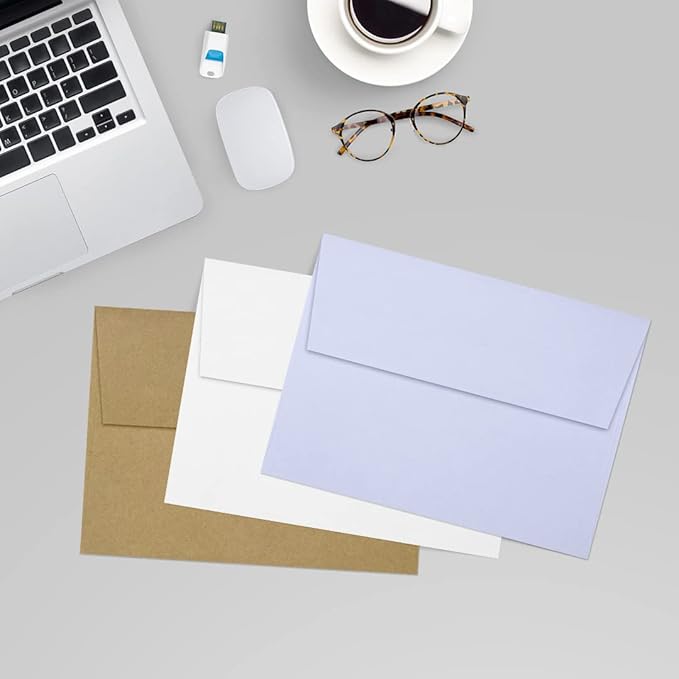 LUXPaper A7 Invitation Envelopes | Peel & Press | 5 1/4" x 7 1/4" | Lilac Purple | 80lb. Text | 50 Qty.