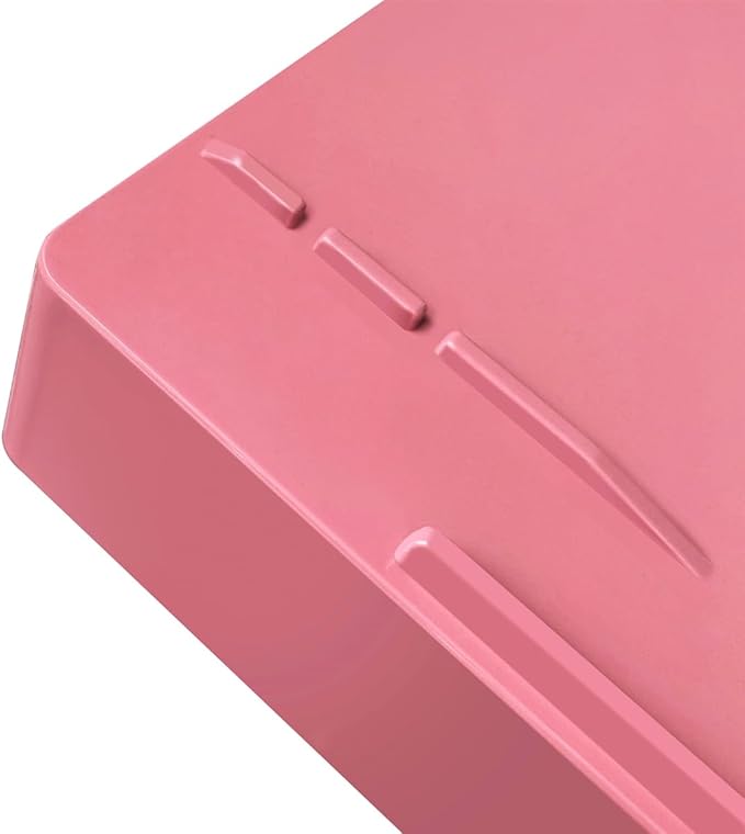 Acrimet Stackable Letter Tray Front Load, Letter Size, Plastic, Solid Pink Color, 1 Unit