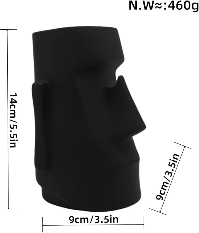 Multifunctional Handmade Eyeglass Holder and Pen Holder Desk Organizer for Office, Home Decor,Creative vase, Makeup Brush Storage (Black)