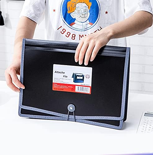 Premium Quality Plastic Expanding File Folder Document Organizer, 3.5" Expansion, A4 Letter Size for Home School Office Organization, 3 Pack (RED/Blue/Black)