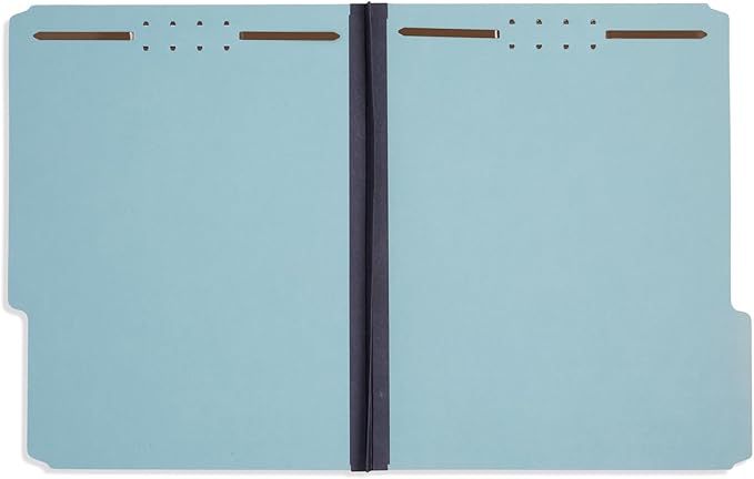 Blue Summit Pressboard File Folders, 1 Inch Expansion Pressboard Folders Letter Size, Light Blue – 25 Pack
