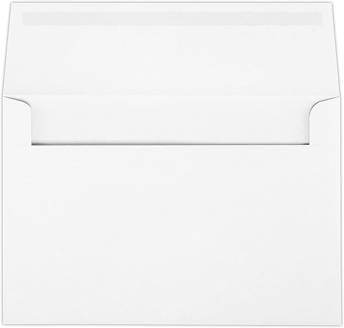 LUXPaper A8 Invitation Envelopes | 5 1/2" x 8 1/8" | Bright White | 24lb. Text | 50 Qty