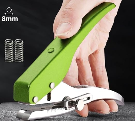 Single Hole Punch, Heavy Duty Hole Puncher Handheld Paper Puncher Small Hole Punch for Paper Crafts Cards Tags Scrapbook- 5/16 inch-8mm