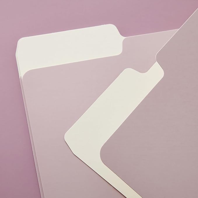 Y YOMA 12 Pack Colored File Folders Letter Size Gradient File Folder with 1/3-Cut Tab Cute Pretty Decorative Heavyweight Filing Folder File Organizers for Office School Home Desktop, Dusty Purple