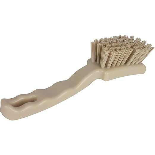 SPARTA 41395EC25 Plastic Scrub Brush, Detail Brush, Kitchen Brush With Hanging Hole For Cleaning, 7 Inches, Tan, (Pack of 6)