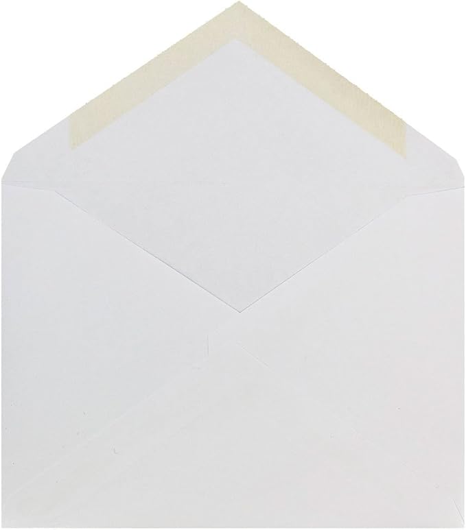 JAM PAPER A6 Invitation Envelopes with V-Flap - 4 3/4 x 6 1/2 - White - 50/Pack
