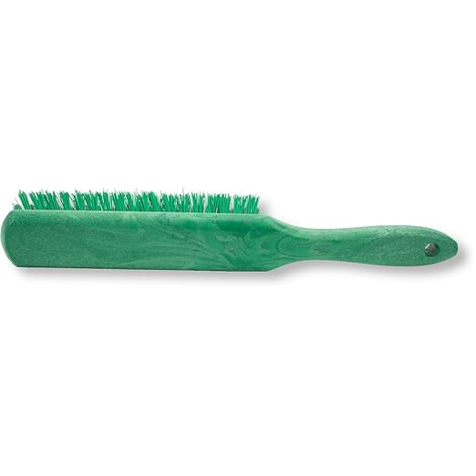 SPARTA Handheld Soft Counter Brush 8 Inch Bristle Span, Multi-Use Dust Brush with 5 Inch Handle for Tables, Countertops, and Delicate Surfaces, Polyester, Green