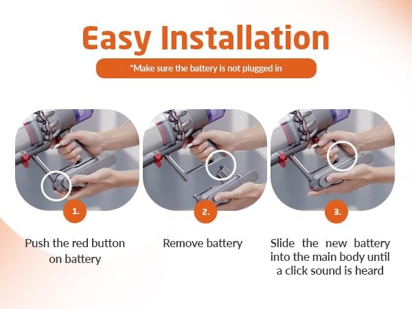 ELO V11 Battery Replacement – Compatible with Dyson V11 Click-in Models, V11 Animal, V11 Torque Drive, V11 Total Clean, V11 Outsize, SV15, SV16, SV22, SV28, SV29 – Part No. 970425-01