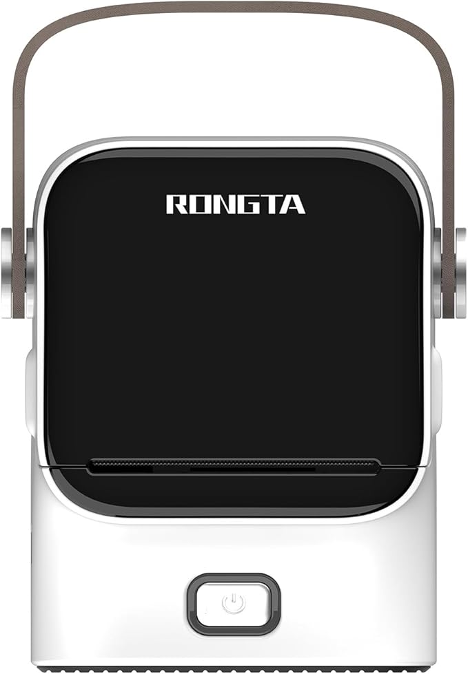 Rongta Bluetooth Label Maker Machine with Tape,Portable Wireless Labeler Machine,Handheld Sticker Maker for Barcode Labels,Home School Supplies,USB Rechargeable,Compatible with iOS/Android, White