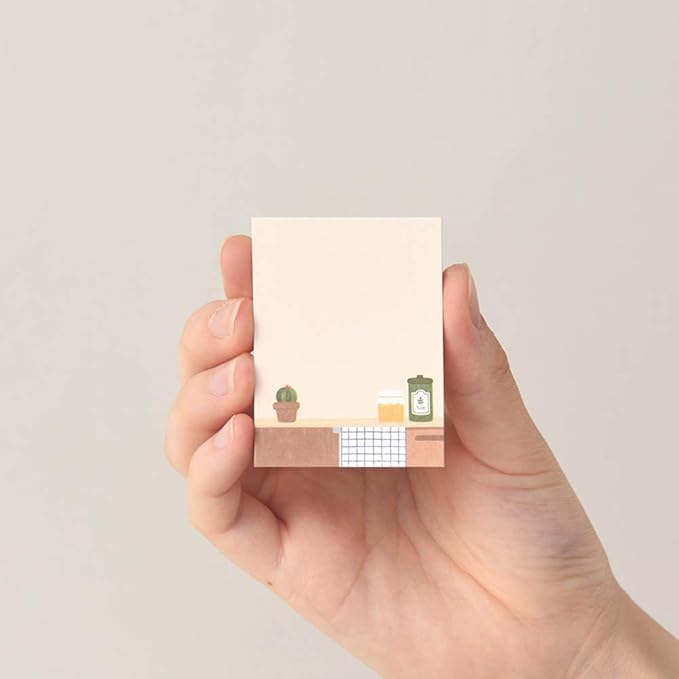 Monolike Cosy Kitchen Sticky-it - 5p Set Self-Adhesive Memo Pad 50 Sheets