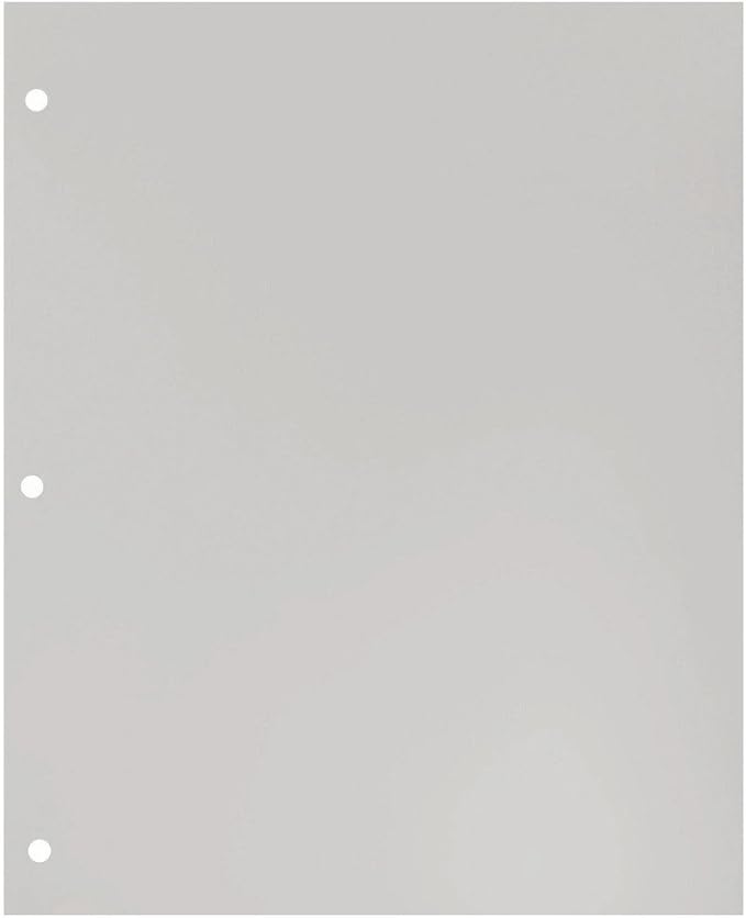 JAM PAPER Laminated Two Pocket Glossy 3 Hole Punch School Folders - Letter Size - High Gloss Silver - Bulk 50/Box