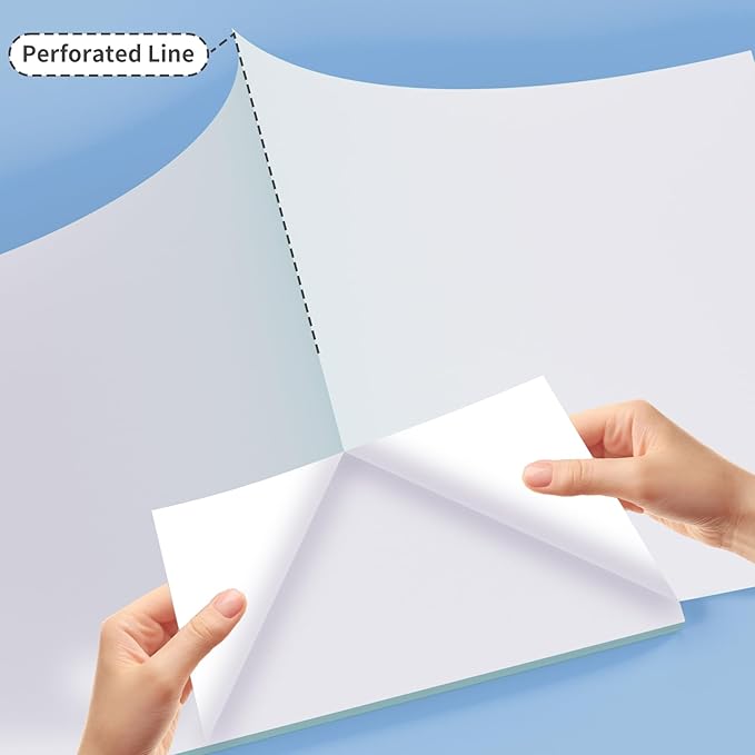 Continuous Thermal Printer Paper 8.5" x 11" US Letter Size - High-Efficiency Durable Printing for Home Work, Printing Contract, Compatible with Most Thermal Printers (200 Sheets/Continuous Folding)
