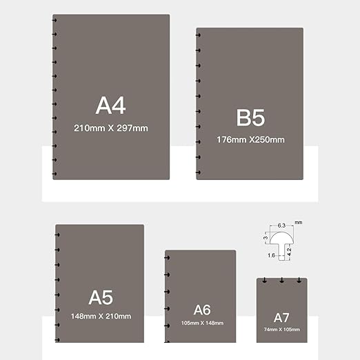 Pssopp Mushroom 4 Holes Puncher, Handheld DIY Punch Paper Cutter with Ruler 3 Sheets Punch Capacity for Discbound Notebooks Planners (White)