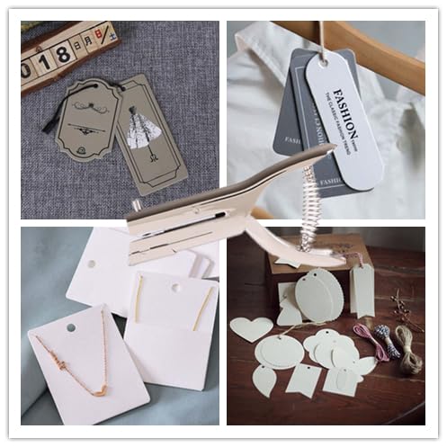 Single Hole Punch, Heavy Duty Hole Puncher Handheld Paper Punch Hole Puncher Single Small Hole Punch for Crafts Paper Cards Tags Scrapbook-3/8 inch (10mm)