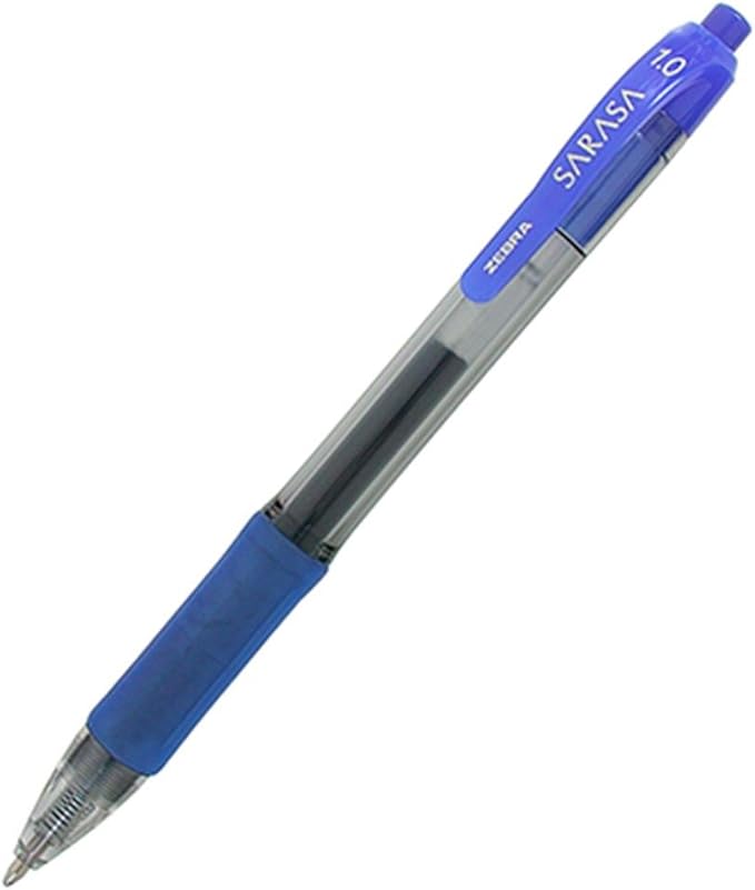 Zebra Pen Sarasa Dry X20 Retractable Gel Pen, Bold Point, 1.0mm, Blue Ink, 12-Pack (46620)