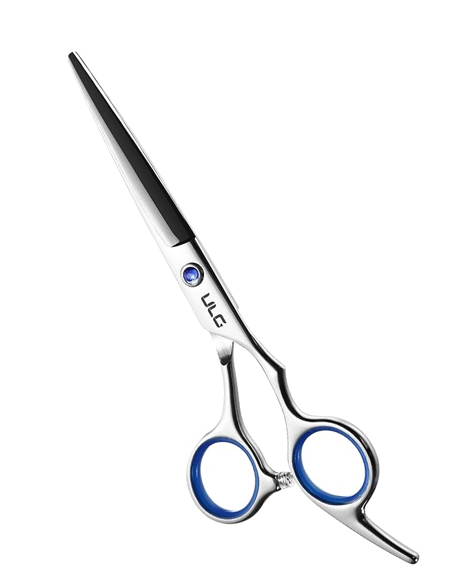 Hair Cutting Scissors, ULG Professional Hair Scissors 7.5 inch Right-Hand Razor Edge Barber Shears Salon Hair Cutting Shears Made of Japanese Stainless Steel, Hand Sharpened Blue