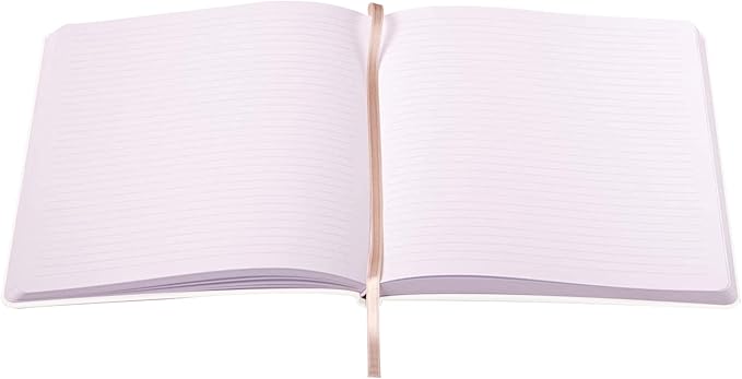 Eccolo 8x10 Large Journal Notebook with Debossed Floral Cover Design, 256 Ruled Ivory Pages, Sturdy Hardcover, Ribbon Bookmark - Perfect for Writing, Journaling, Note-Taking, and More