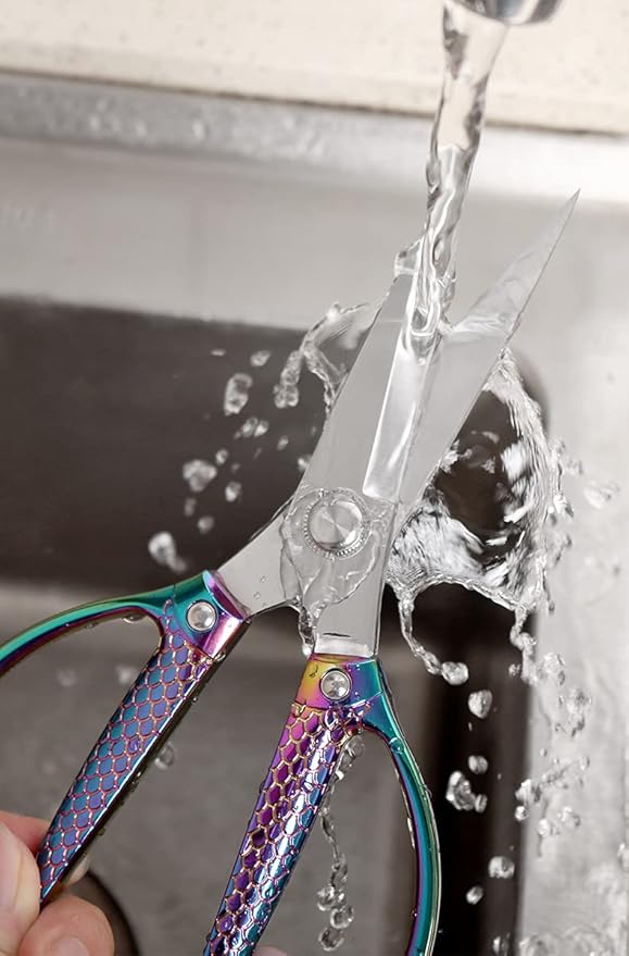 Rainbow all purpose scissors heavy duty - for kitchen, office, home use Industrial grade