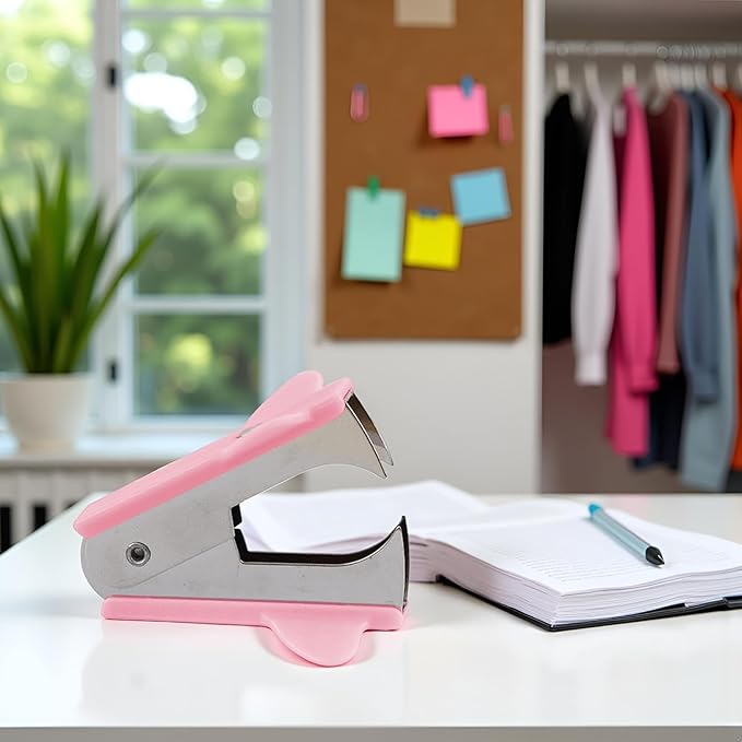 3Pcs Pink Staple Removers - Modern Plastic Staple Pullers with Non-Slip Handles | Easy-Grip Stapler Removal Tools for Students, Teachers | Perfect for Home, School & Office Use