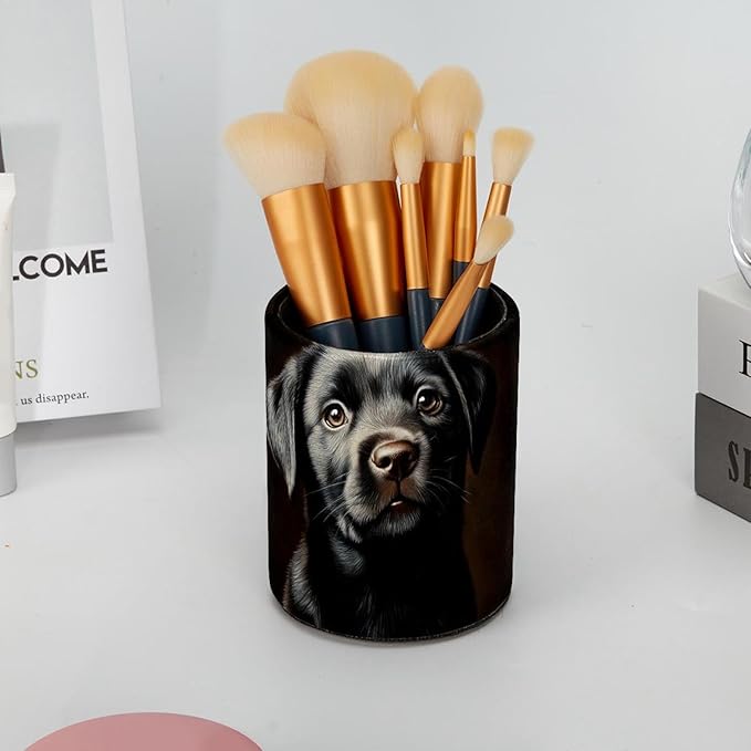 Pen Holder Cup for Desk, Labrador Puppy (3) Pencil Cup Holder for Desk Office Pen Organizer