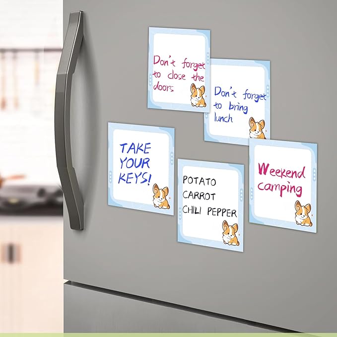 2 Pack Sticky Notes 3x3 Inches, Bright Cute Strong Sticking Power, Easy to Post for Home, Office, 80sheets/Pads, Cute Puppy