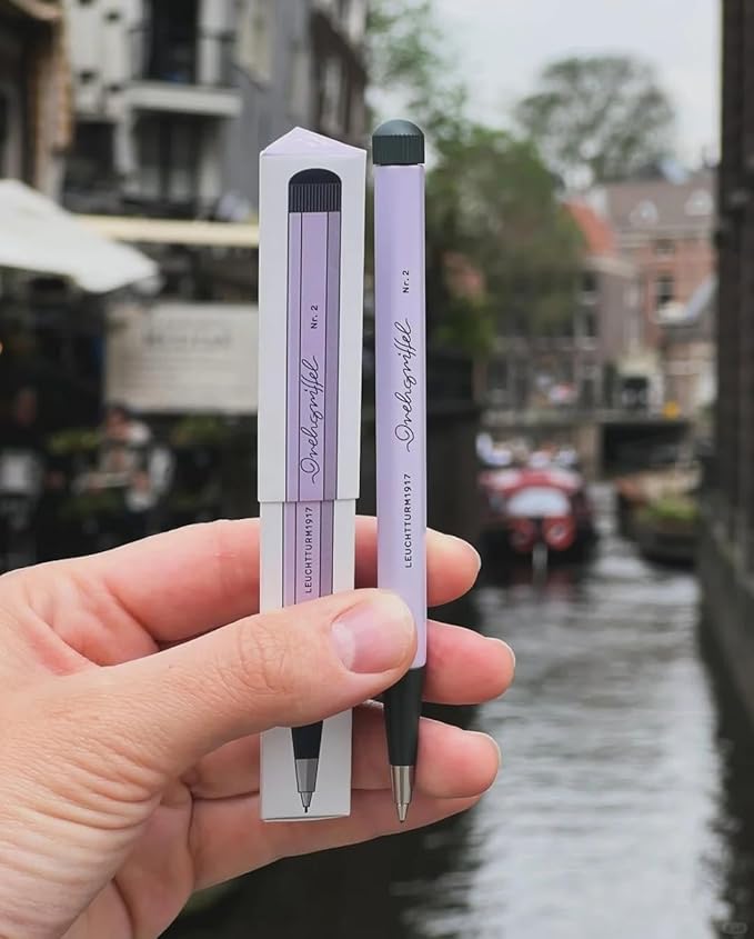 LEUCHTTURM1917 - Drehgriffel Mechanical Pencil - Refillable Writing Stylus with 0.7 mm HB Graphite Lead (Lilac)