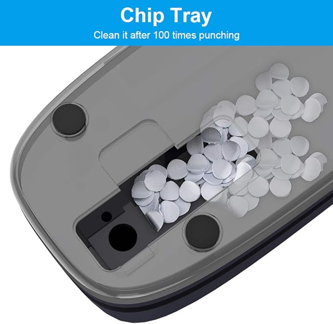 AFMAT HP08 Electric 3 Hole Puncher, 20-Sheet Hole Punch 3 Ring, AC or Battery Operated Three Hole Punch, Effortless Punching, Long Lasting Paper Punch for Office, School, Studio, Gray