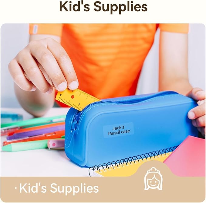 NIIMBOT Thermal Label Maker Paper 0.55"×1.18" Stickers Waterproof Tear-Resistant Self-Adhesive Replacement for D11/D110 Label Printer Office&Home 210 Labels/Roll (Transparent)