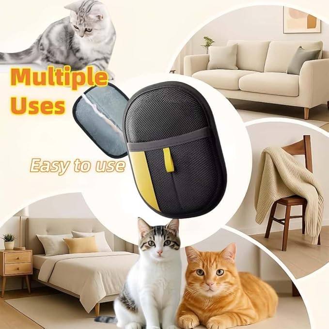 ZONCIHO Pet Hair Remover, Pet Hair Removal Gloves for Carpet, Couch, Furniture, Car Seat, Upgraded Pet Hair Removal Tool (3PCS)