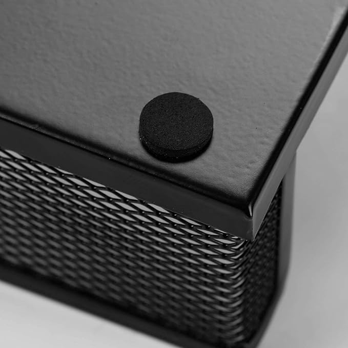 Ludato 2 Pieces Mesh Pen Holder Desk Organizers and Accessories for Desk,3 Compartments Black Pencil Holder for Office Supplies, Gifts for Colleague