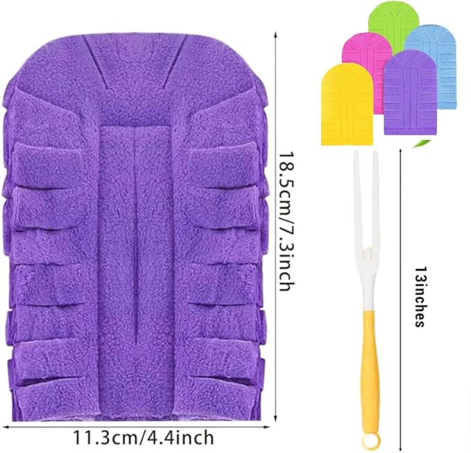 360° Electrostatic Duster Refills, Sustainable Choice for a Dust-Free Home, Washable & Reusable Duster Refills, for Furniture Electronics Blinds (1 Handle + 3 Refills)